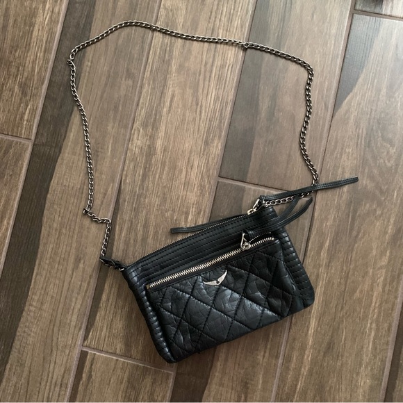 Zadig & Voltaire Bags Zadig Voltaire Louisa Mattlasse Black Leather